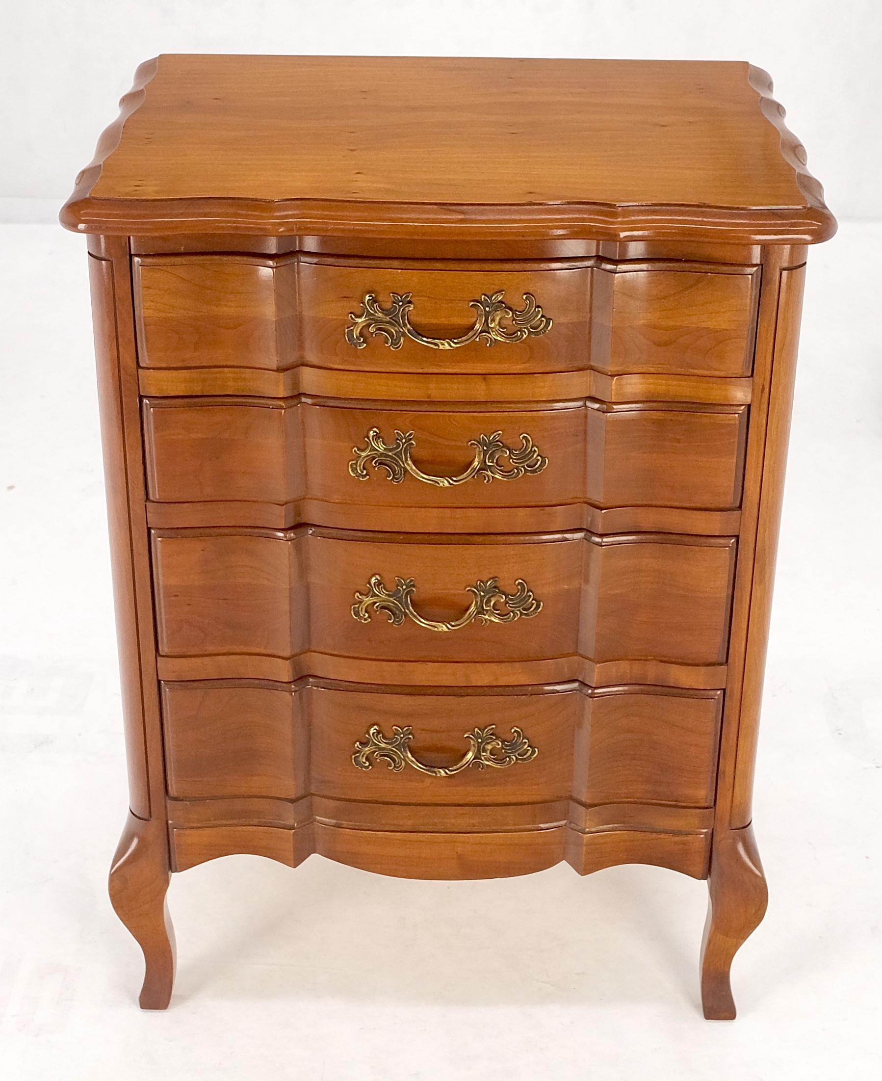 French Provincial Country French Solid Cherry Miniature Dresser Chest of Drawers Stands 4 Drawers  For Sale