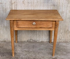 Country French Style Bleached Pine Farmhouse Side, Coffee or Nightstand Table