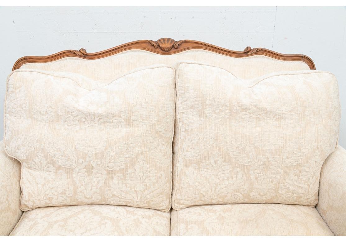 Country French Style Carved Walnut Loveseat For Sale 4
