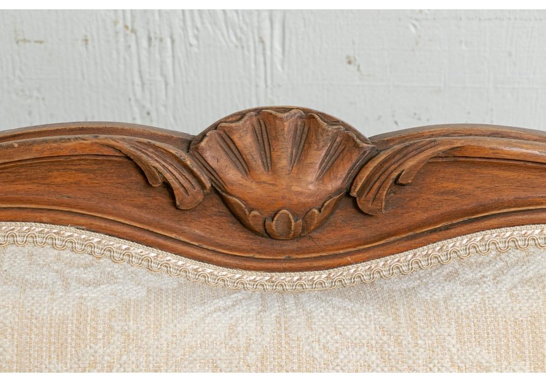 Country French Style Carved Walnut Loveseat For Sale 6