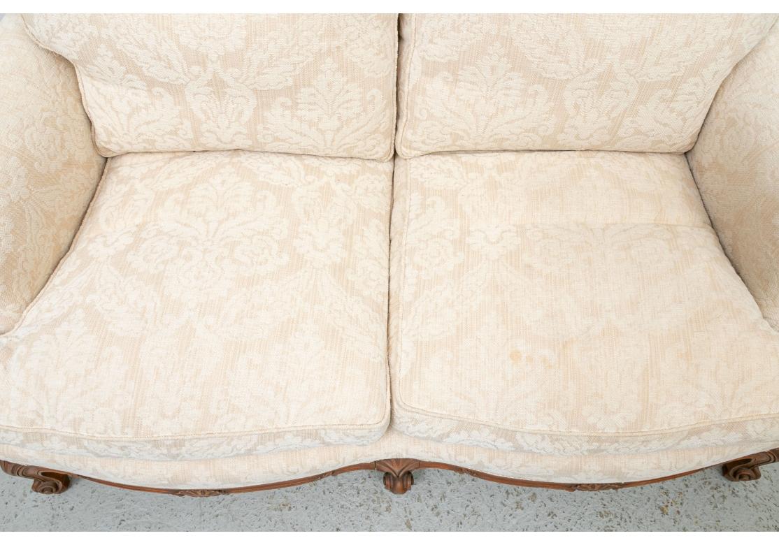 Country French Style Carved Walnut Loveseat For Sale 2