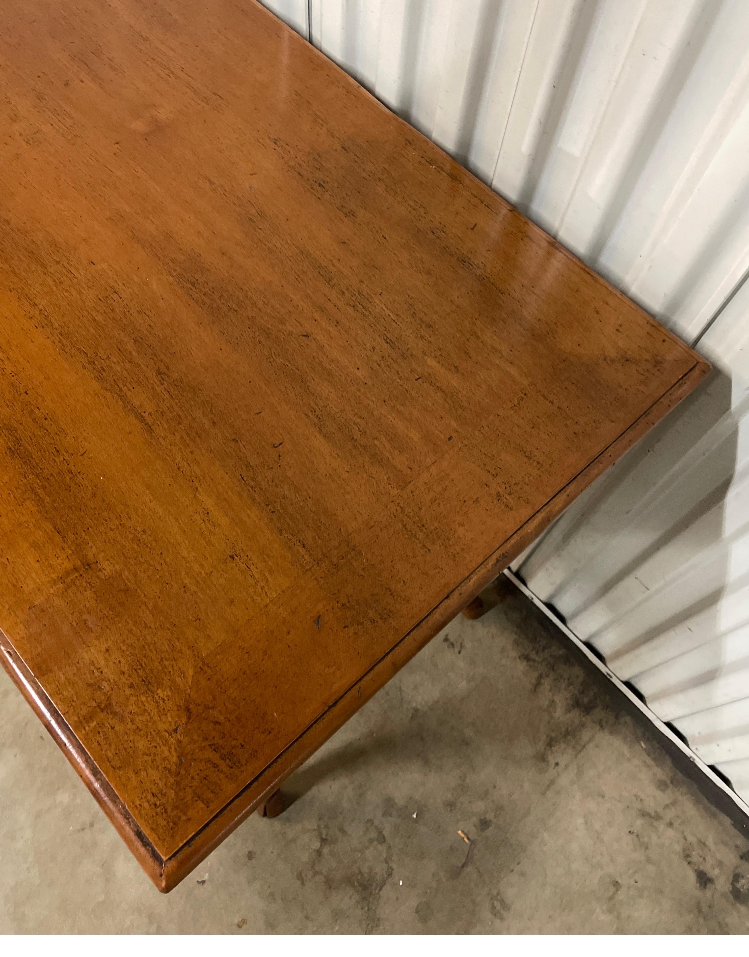 Fruitwood Country French Style Desk with Hoof Feet