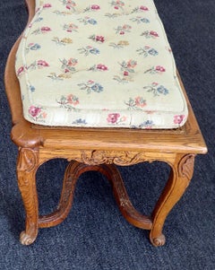 Long 8 Leg Cane Country French Style Window Bench