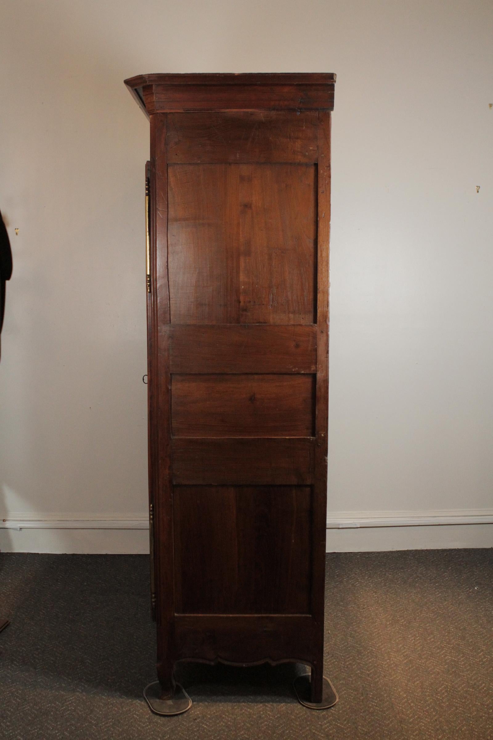 Country French Two-Door Armoire, All Hand Pegged Construction, circa 1800-1820 7