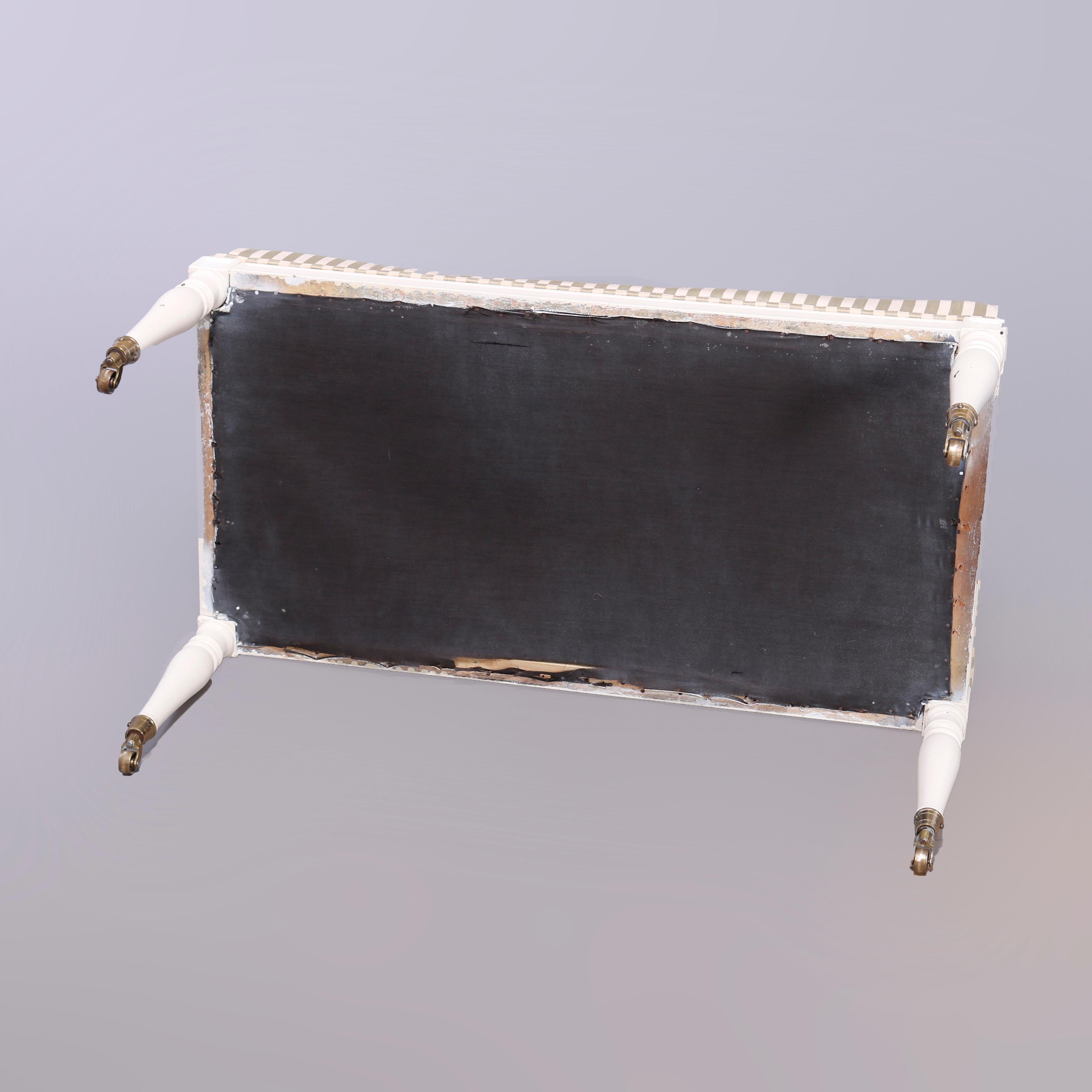 Country French Upholstered Window Bench 20th C. 3