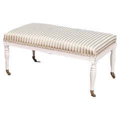 Country French Upholstered Window Bench 20th C.