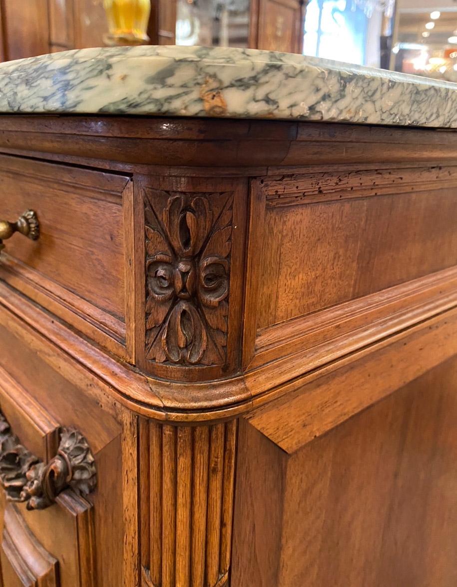 Country French Walnut and Marble Top Sideboard/Buffet For Sale 6