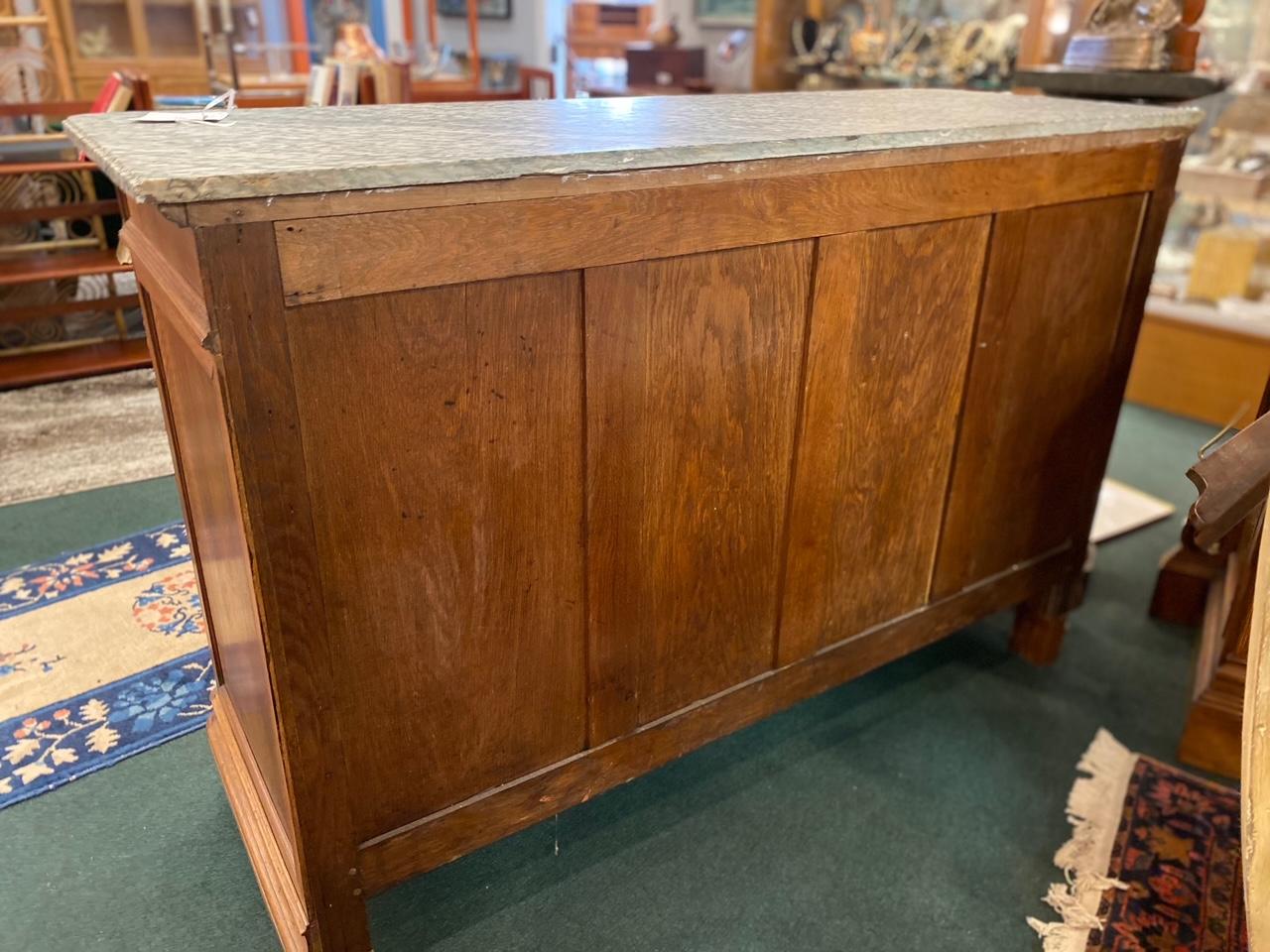 Country French Walnut and Marble Top Sideboard/Buffet For Sale 10
