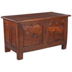 Country French Walnut Trunk in Louis XIV Style, 19th Century