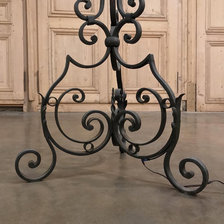 Country French Wrought Iron Floor Lamp For Sale at 1stDibs | country ...