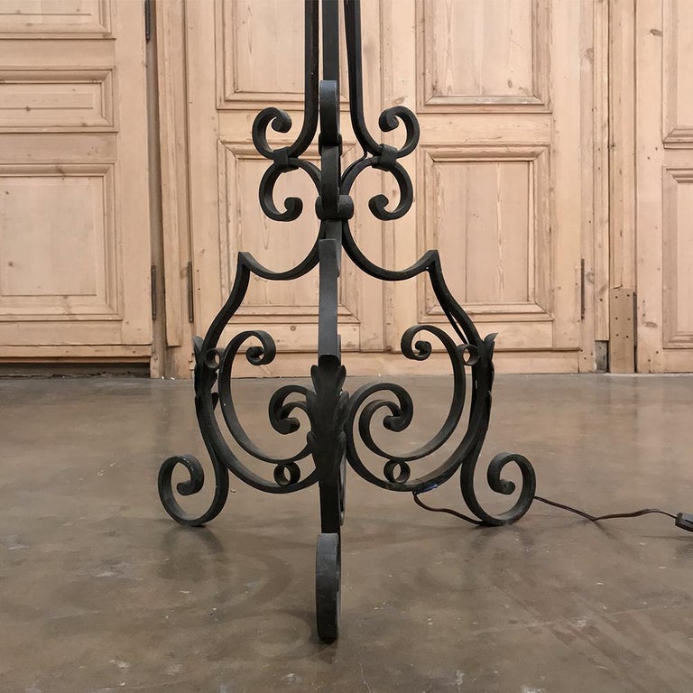 Country French Wrought Iron Floor Lamp For Sale at 1stDibs | country ...