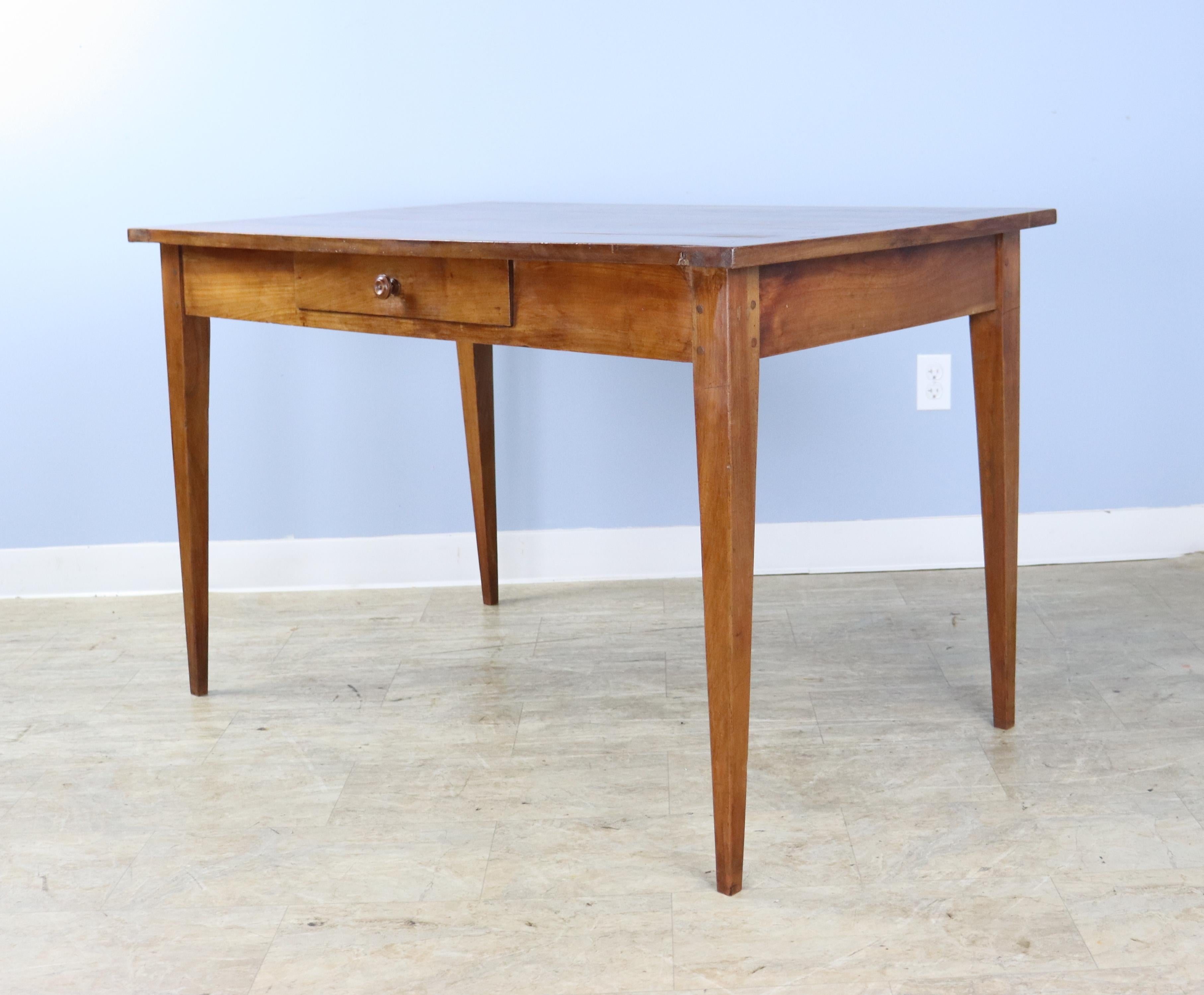 Country Fruitwood Writing Table or Desk In Good Condition In Port Chester, NY