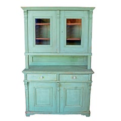 Antique Country Green Hutch