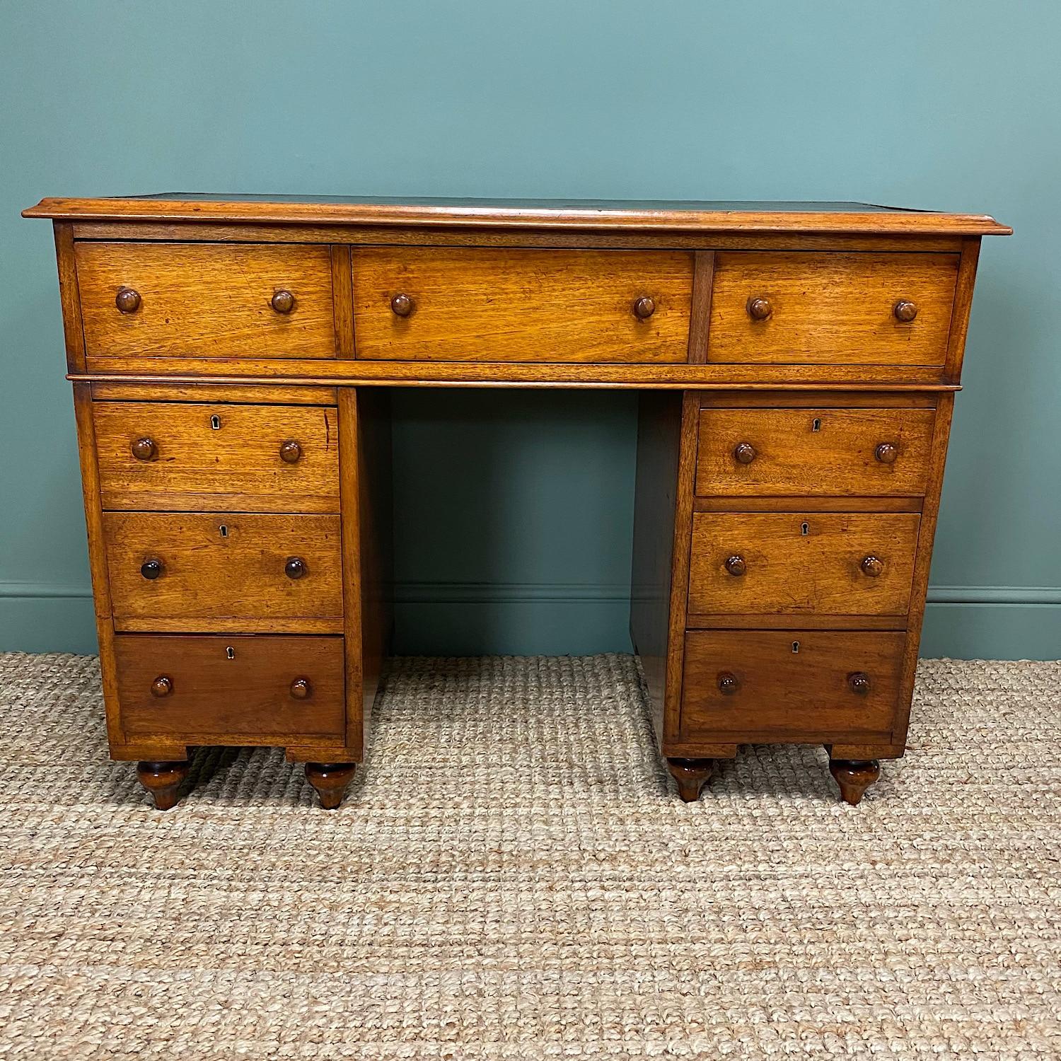 Country House 19th Century Victorian Antique Campaign Desk For Sale 1