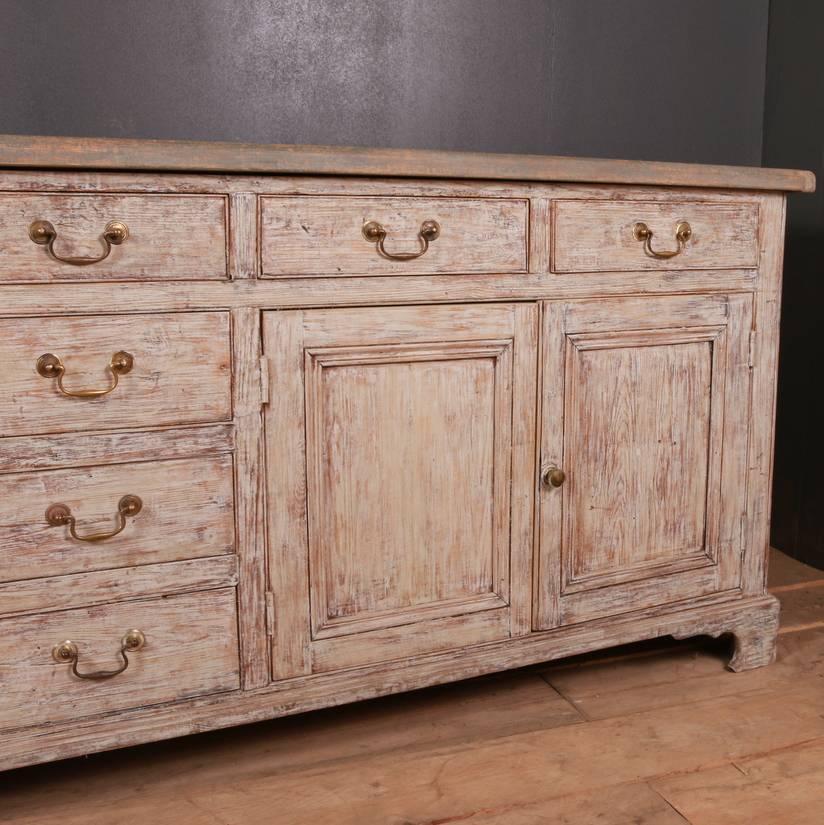 Fabulous 19th century painted country house dresser base, 1880.

Reference: 5277

Dimensions
100 inches (254 cms) Wide
24.5 inches (62 cms) Deep
37.5 inches (95 cms) High