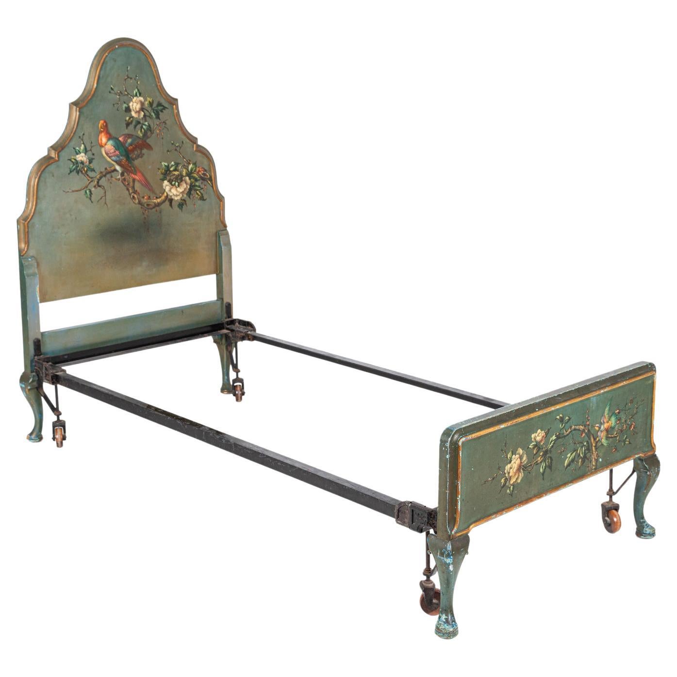 Country House Hand Painted Single Bedstead For Sale