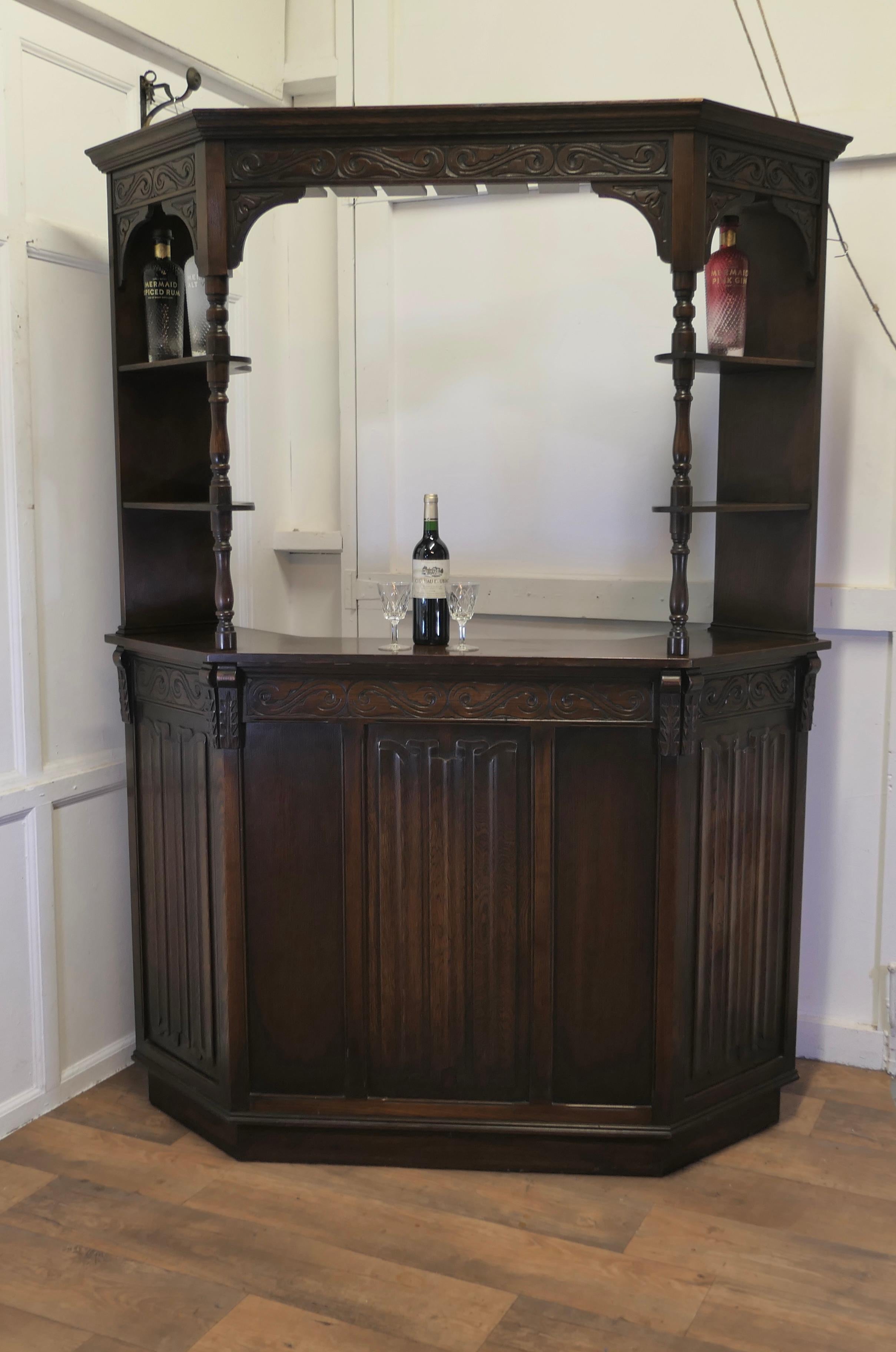 Oak Country House Hostess Greeting Station, Reception Bar    For Sale