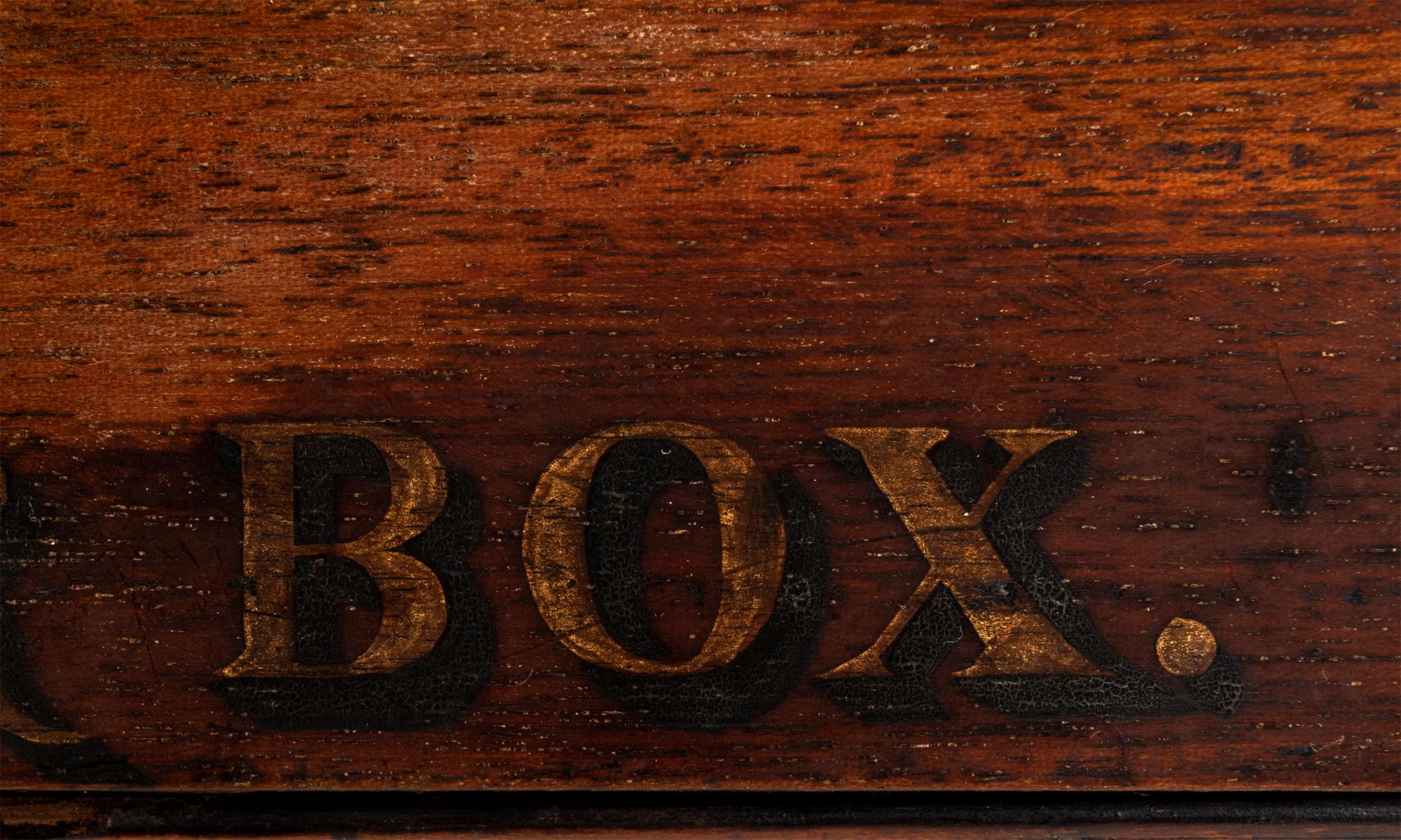 Mahogany Country House Letter Box, England, circa 1870