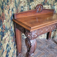 Country house oak console table