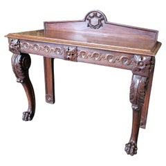 Country house oak console table