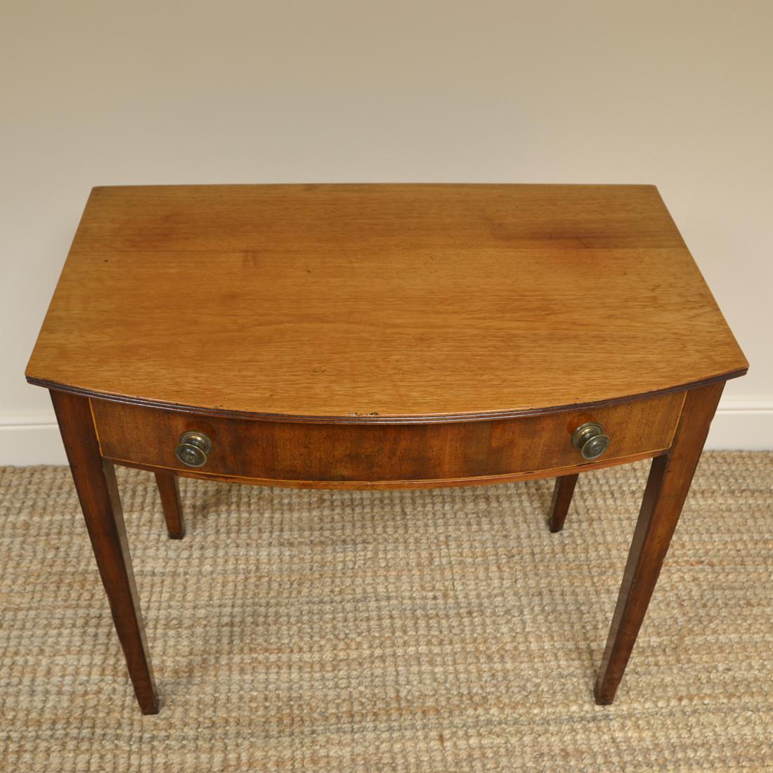 British Country House Regency Bow Fronted Antique Side Table