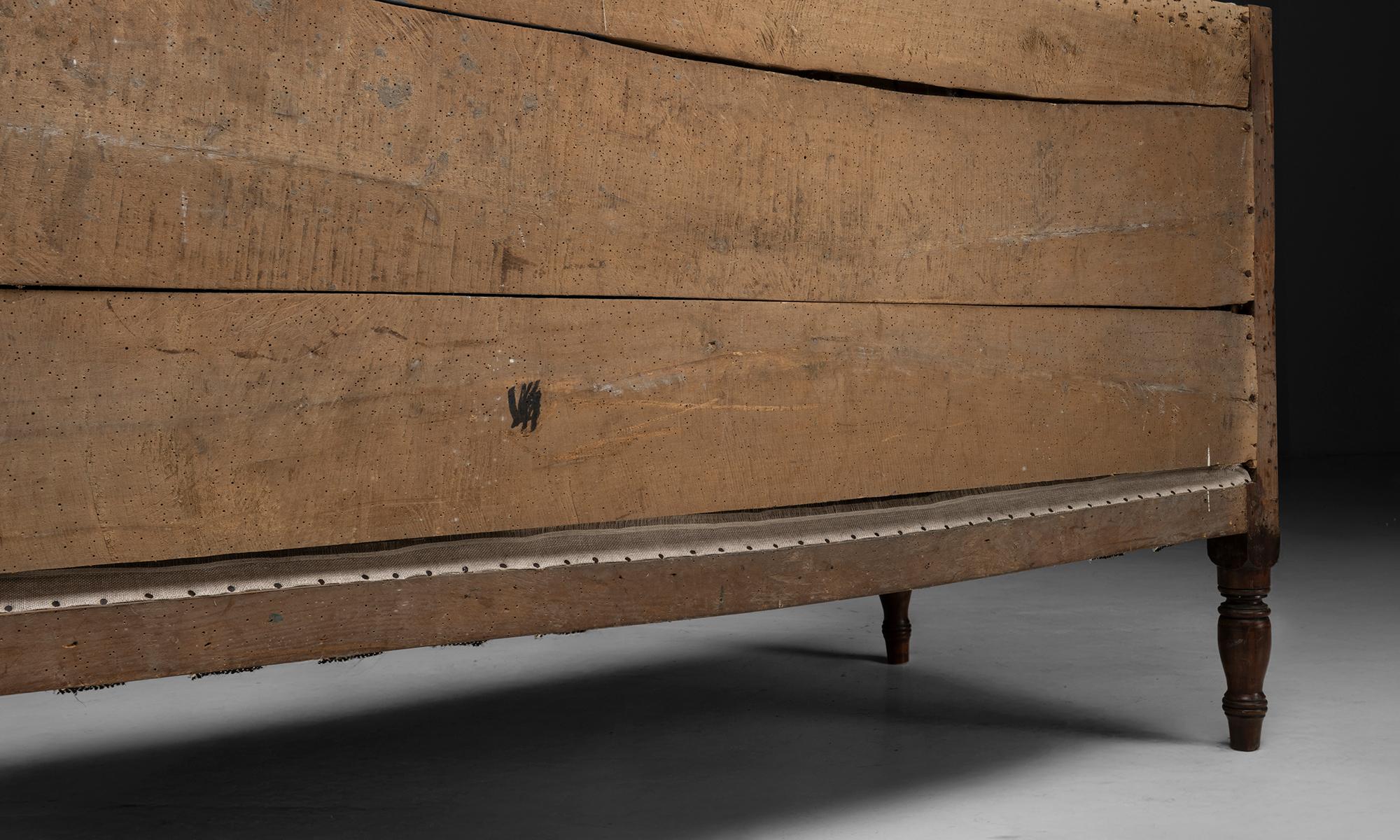 Fabric Country House Sofa, England circa 1860 For Sale