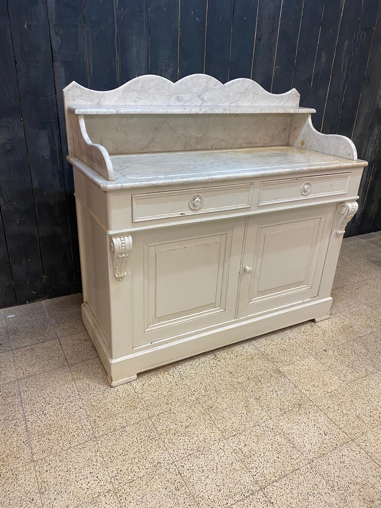 Patinated Country House Vanity circa, Louis Philippe 19 Eme For Sale