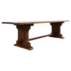 Used Country Italian Provincial Farmhouse Trestle Dining Table 