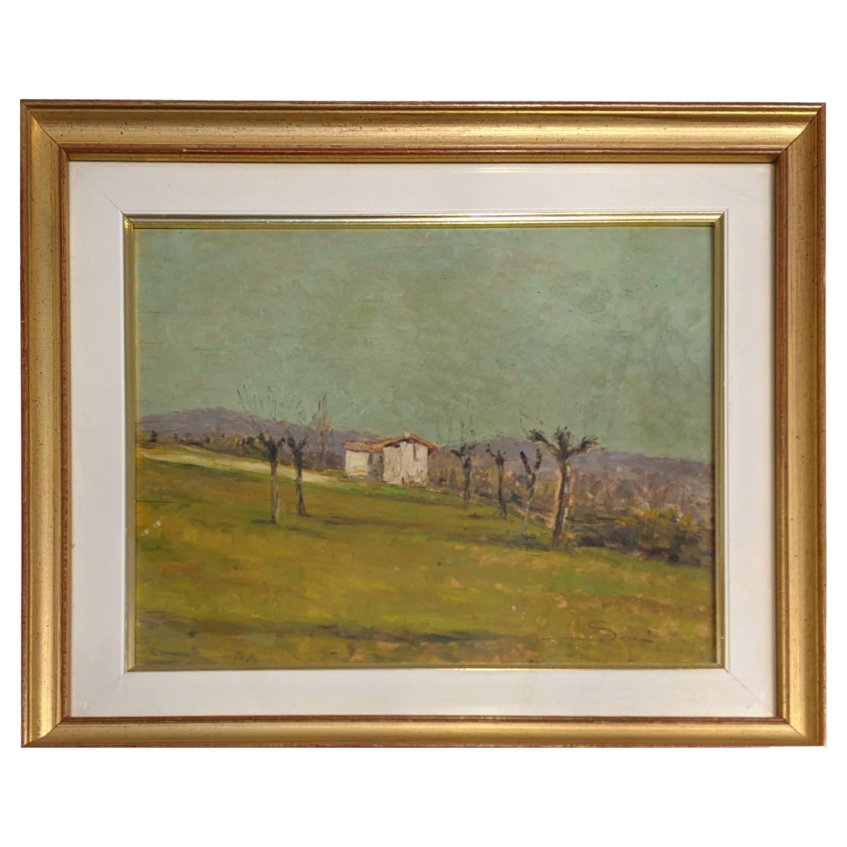 Country Landscape, Oil on Canvas, Early 1900s