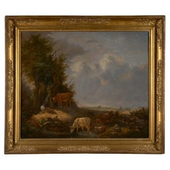 Country landscape with cows, Mechelse school, 1838