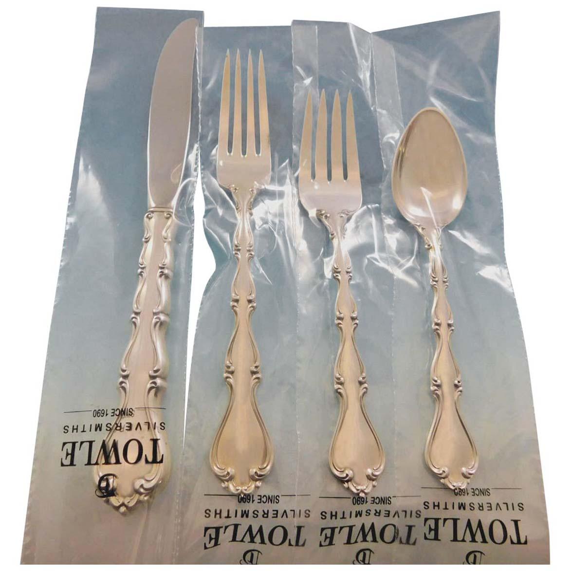 Country Manor by Towle Sterling Silver Flatware Set for 8 Service 32 Pieces New For Sale