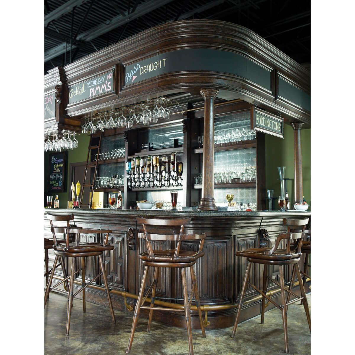 Country Oak Bar Stool In New Condition For Sale In Westwood, NJ