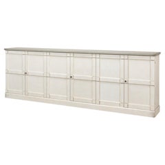 Country Off White and Gray Painted Sideboard