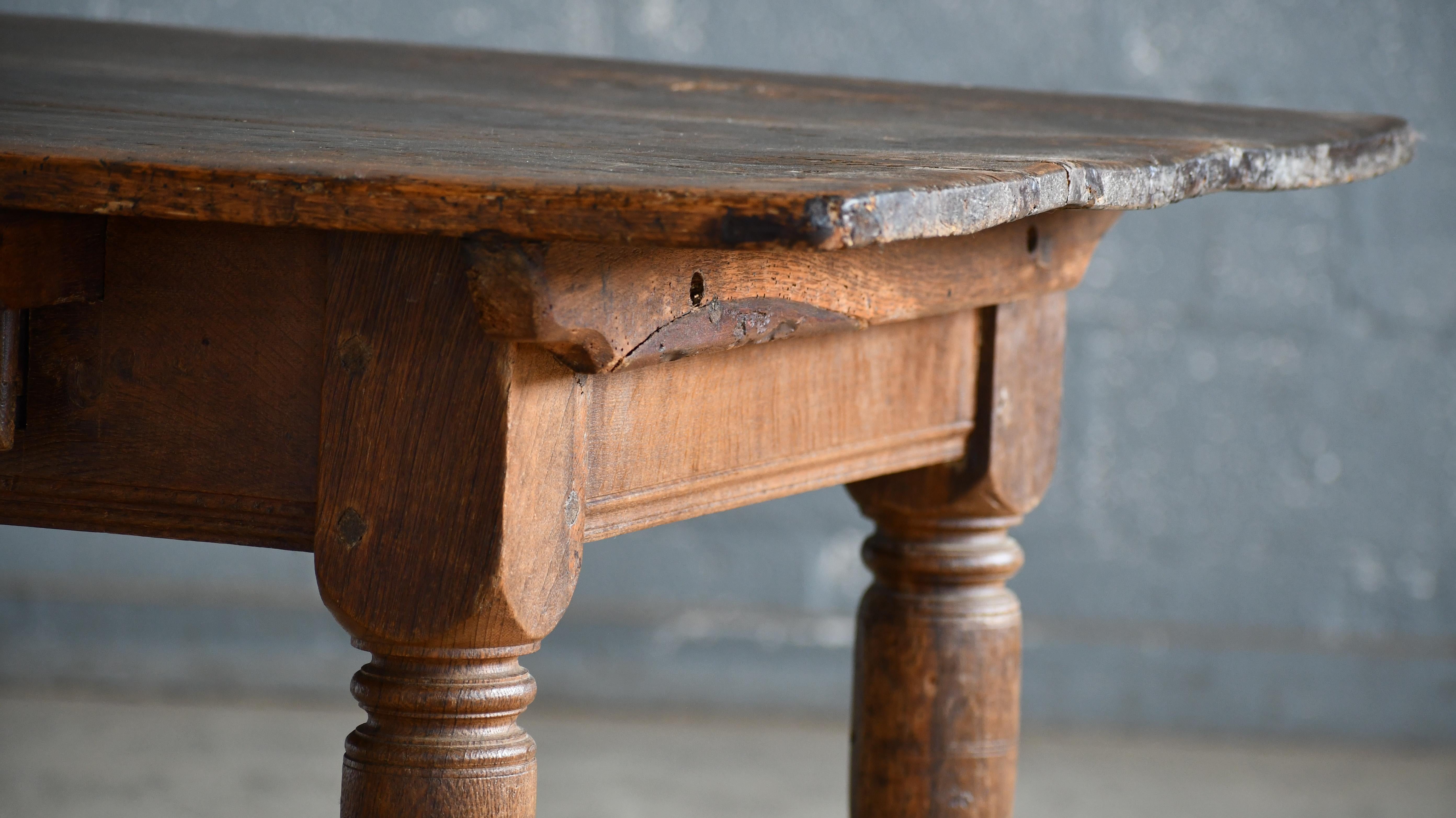 Early 20th Century Country or Provence Style Dining Table in Rustic Oak from Denmark, circa 1900  For Sale
