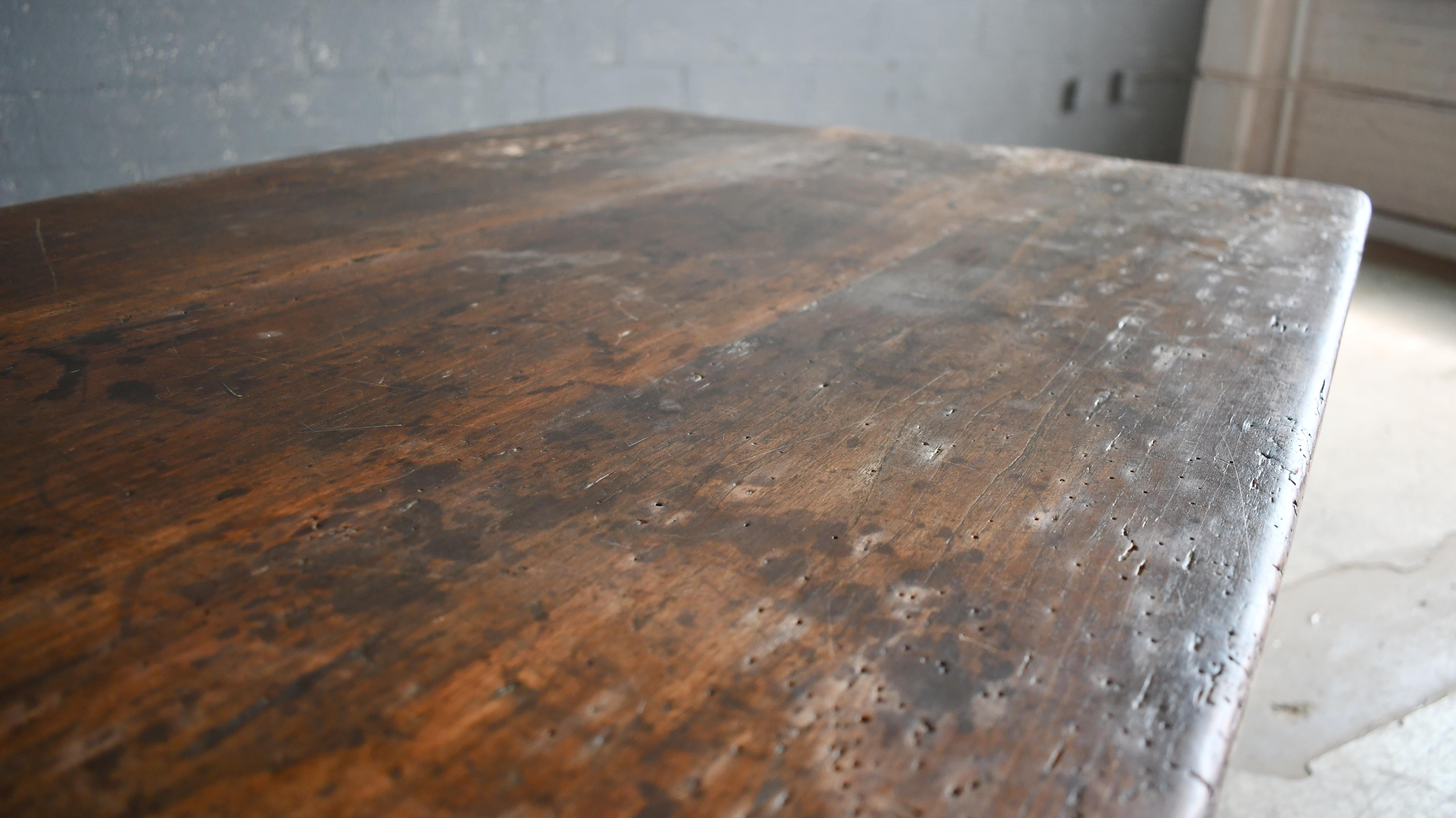 Country or Provence Style Dining Table in Rustic Oak from Denmark, circa 1900 1