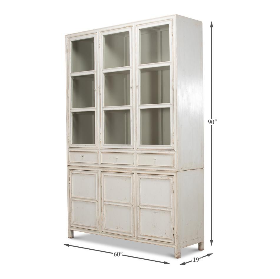Country Painted Display Cabinet For Sale 3