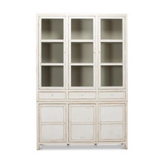 Country Painted Display Cabinet