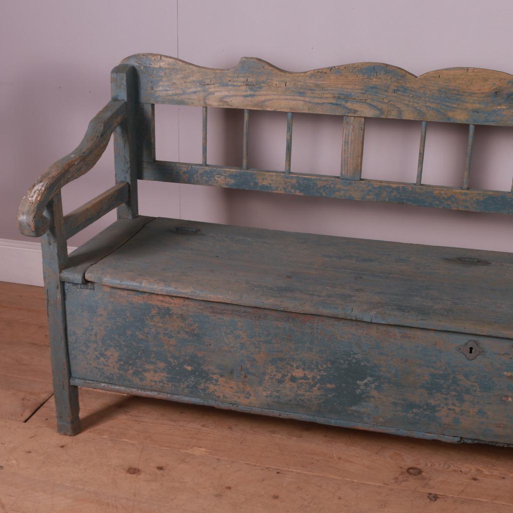 Early Victorian Country Painted Settle