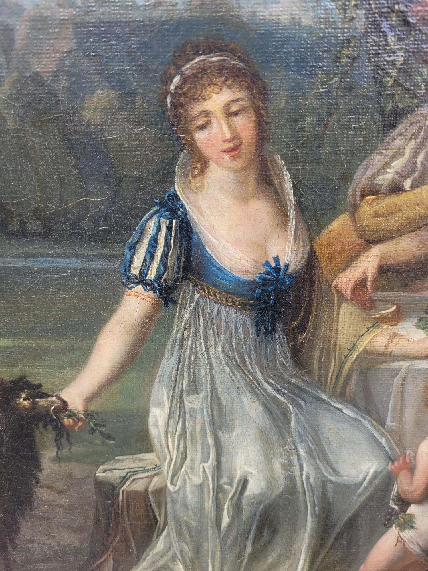 Picnic di campagna, Hst incorniciato, inizio XIX secolo in vendita 1