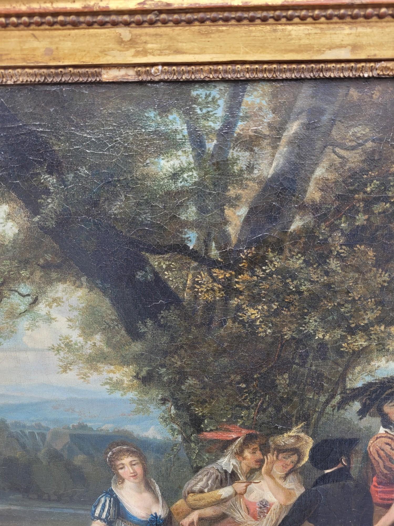 Picnic di campagna, Hst incorniciato, inizio XIX secolo in vendita 2