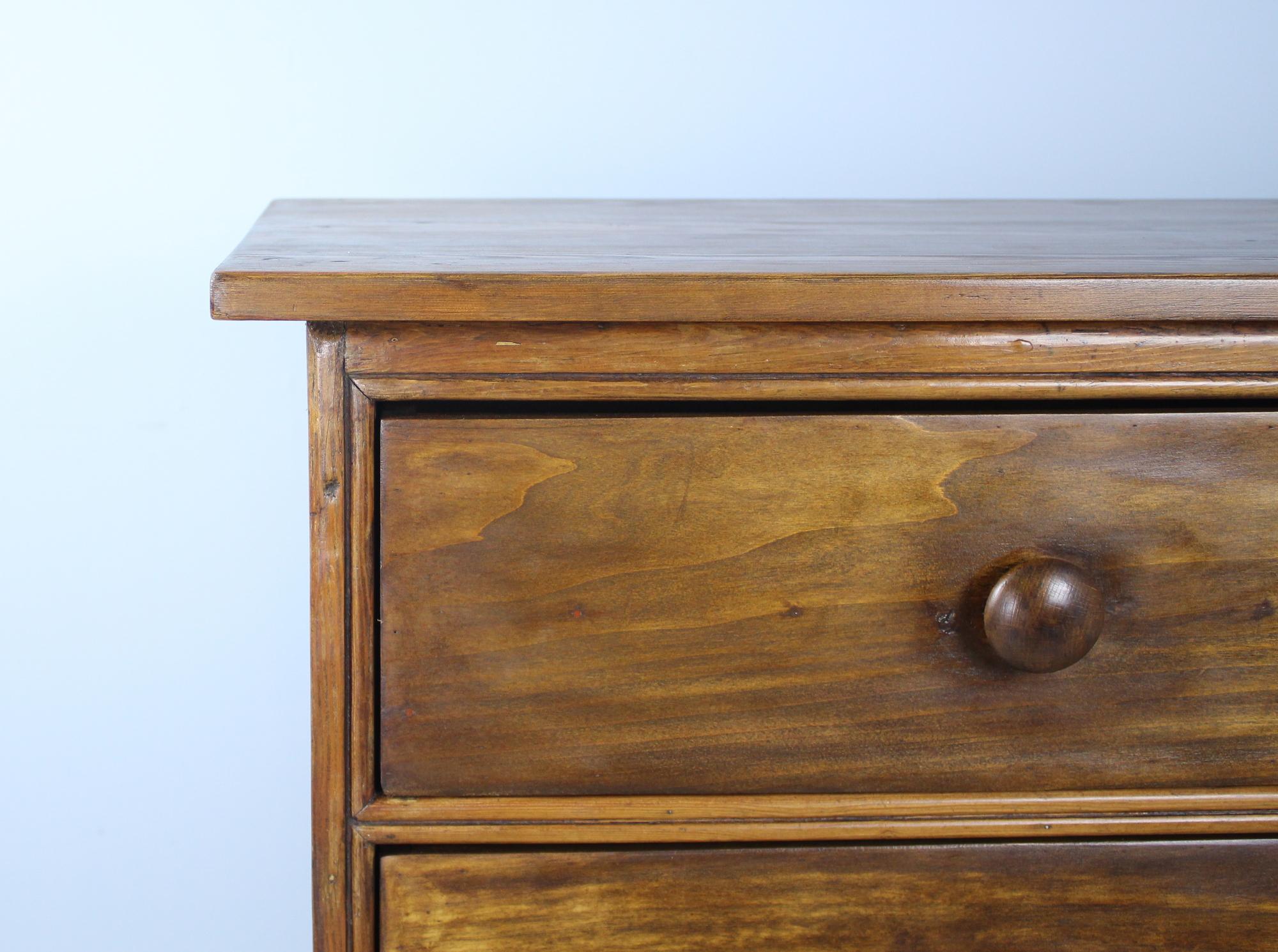 19th Century Country Pine Bank of 8 Drawers