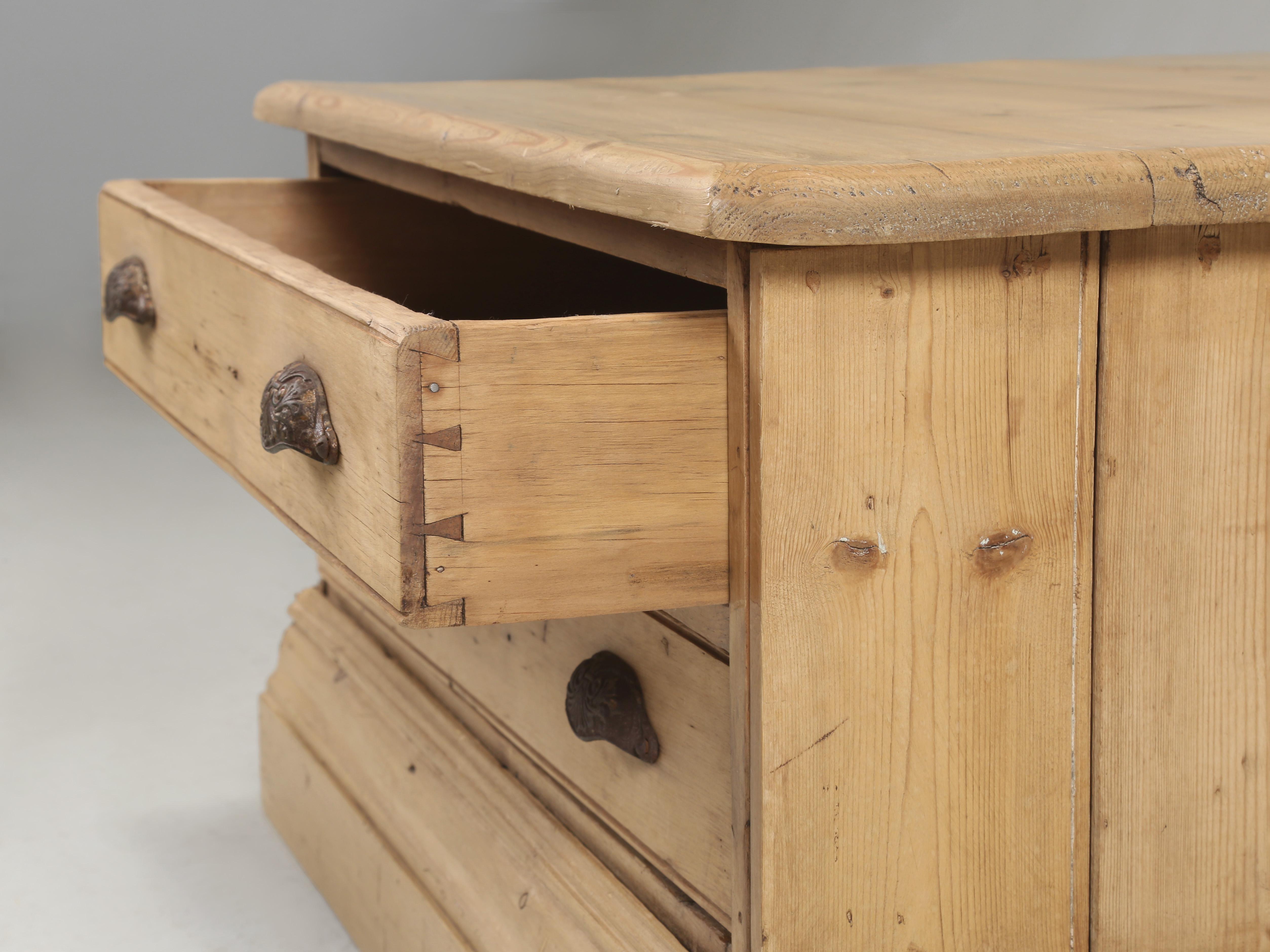 Country Pine Coffee Table Made from Antique English Architects Planning Chest For Sale 4