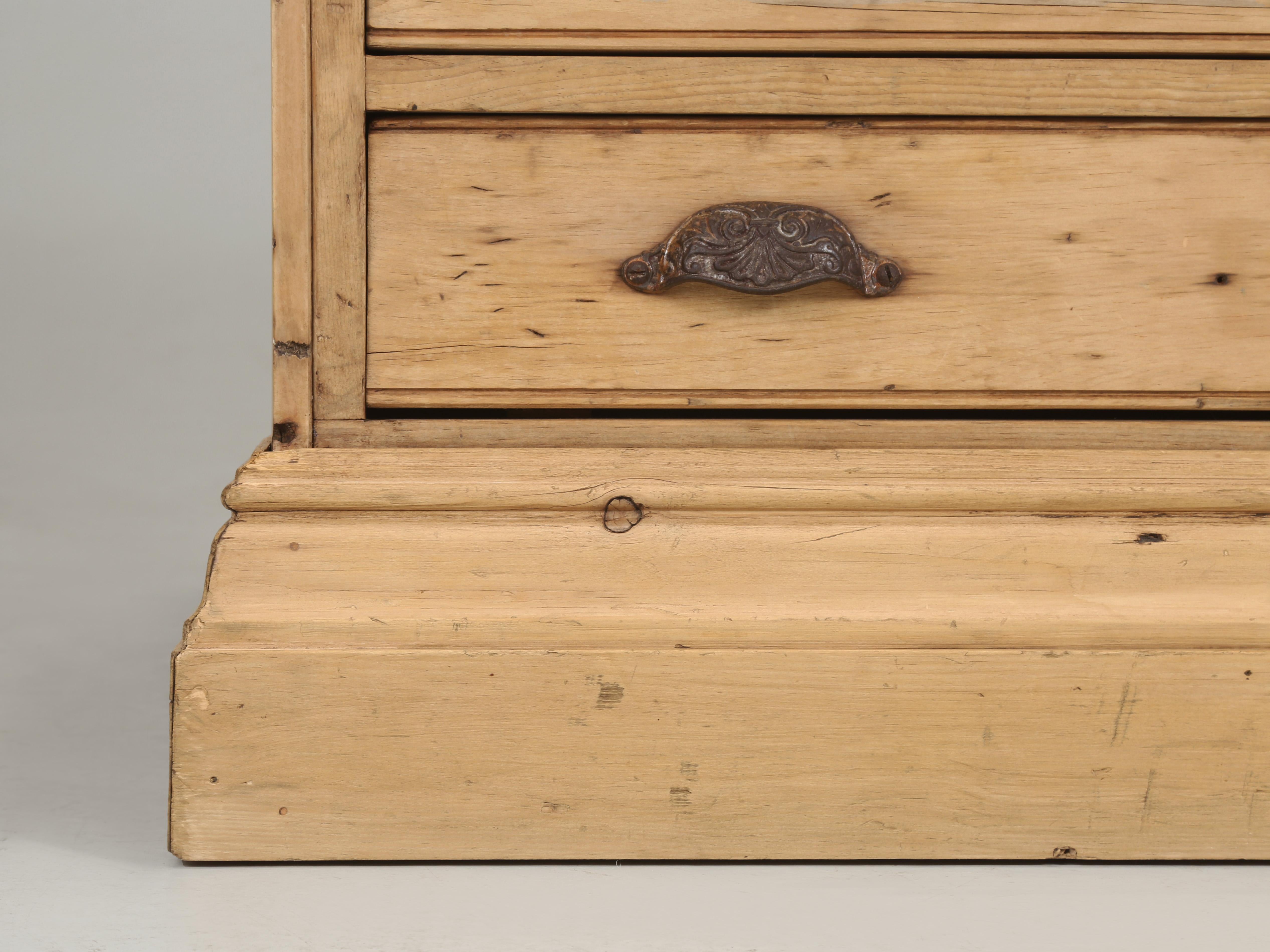 Country Pine Coffee Table Made from Antique English Architects Planning Chest For Sale 9
