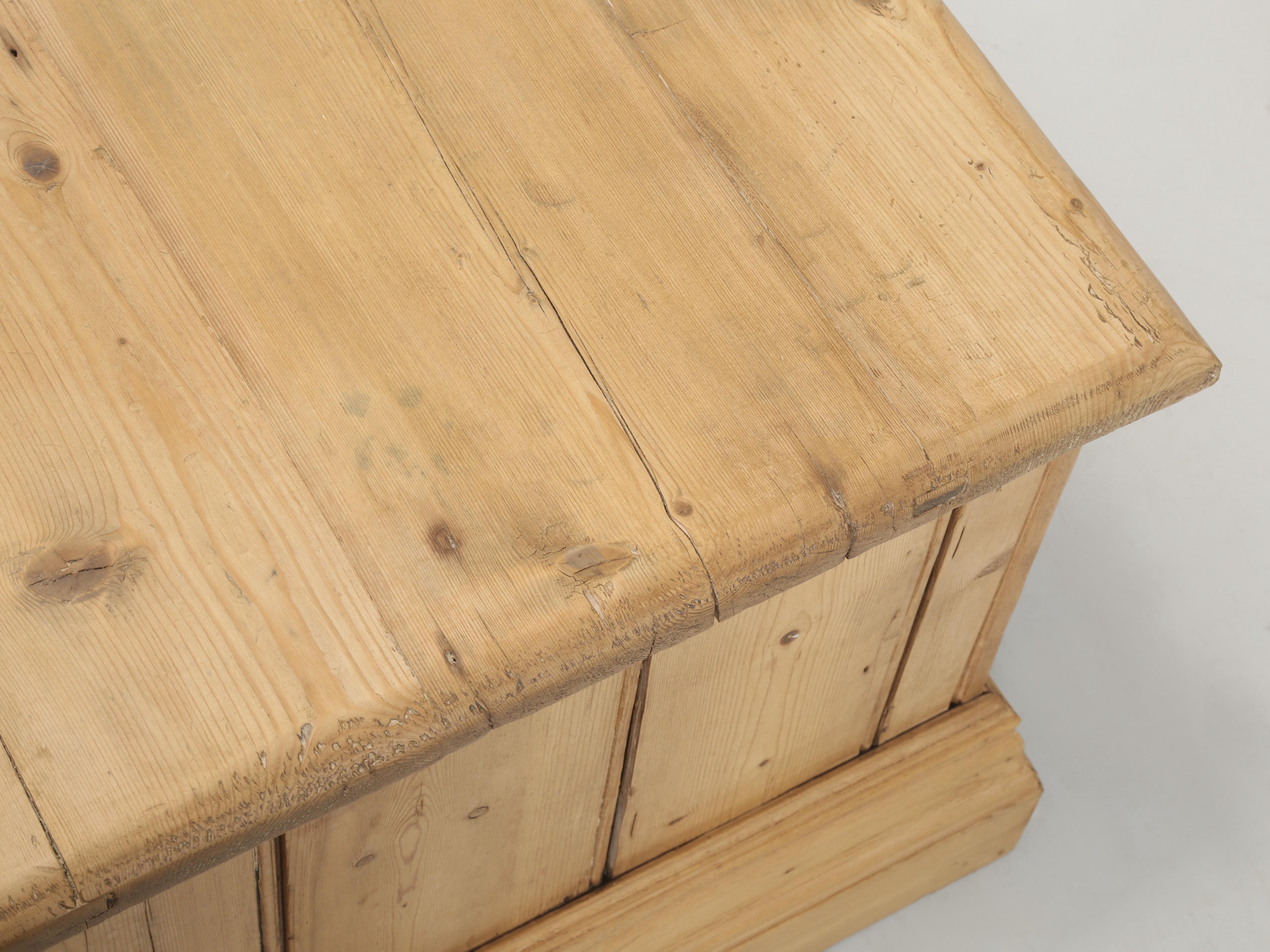 Country Pine Coffee Table Made from Antique English Architects Planning Chest For Sale 2