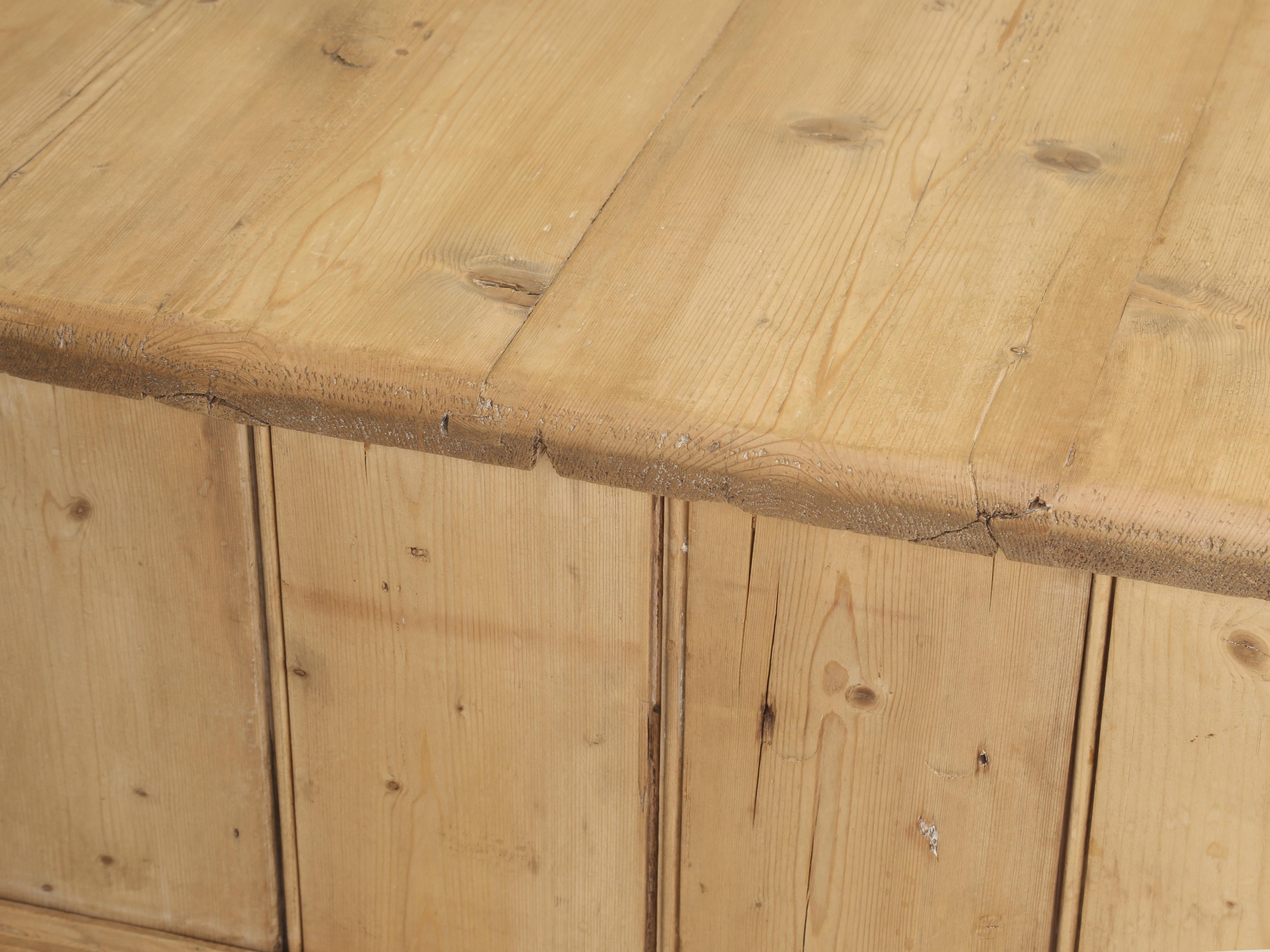 Country Pine Coffee Table Made from Antique English Architects Planning Chest For Sale 3