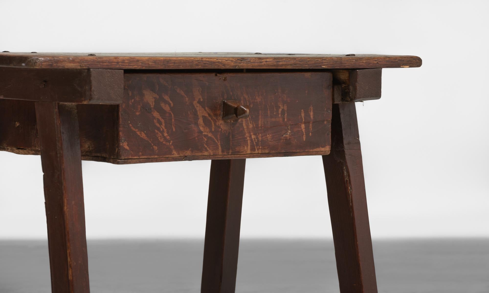 Mid-19th Century Country Pine Table, Spain, circa 1840
