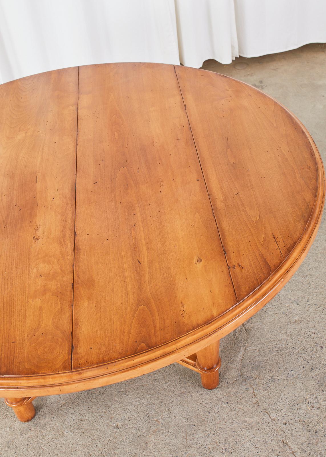 Country Provincial Style Round Pine Dining Table 4