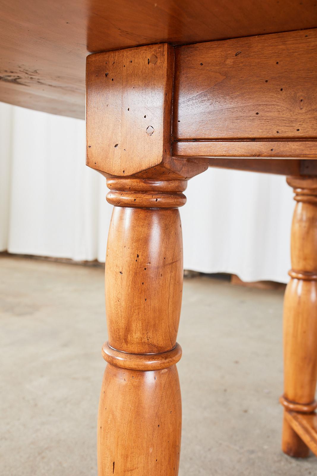 Country Provincial Style Round Pine Dining Table 6