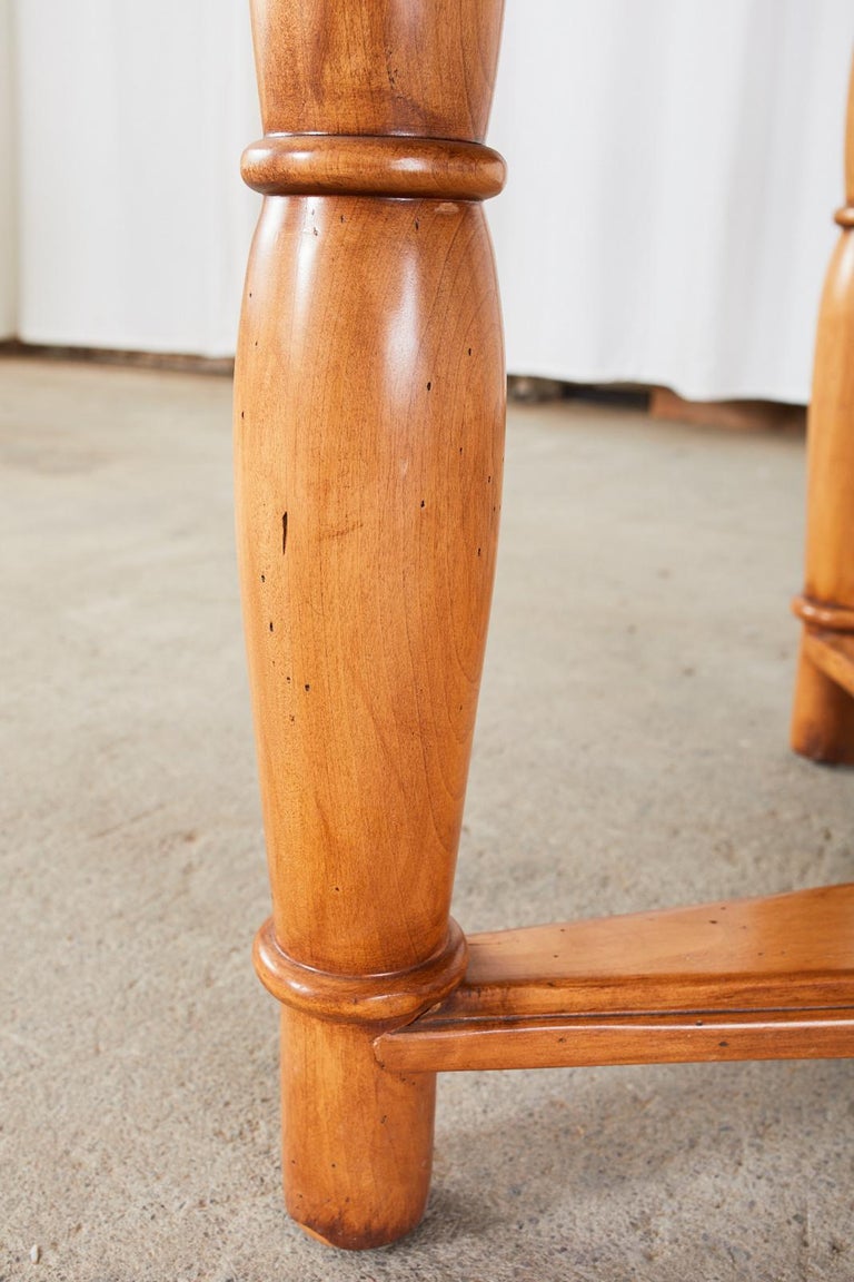 Country Provincial Style Round Pine Dining Table at 1stDibs round