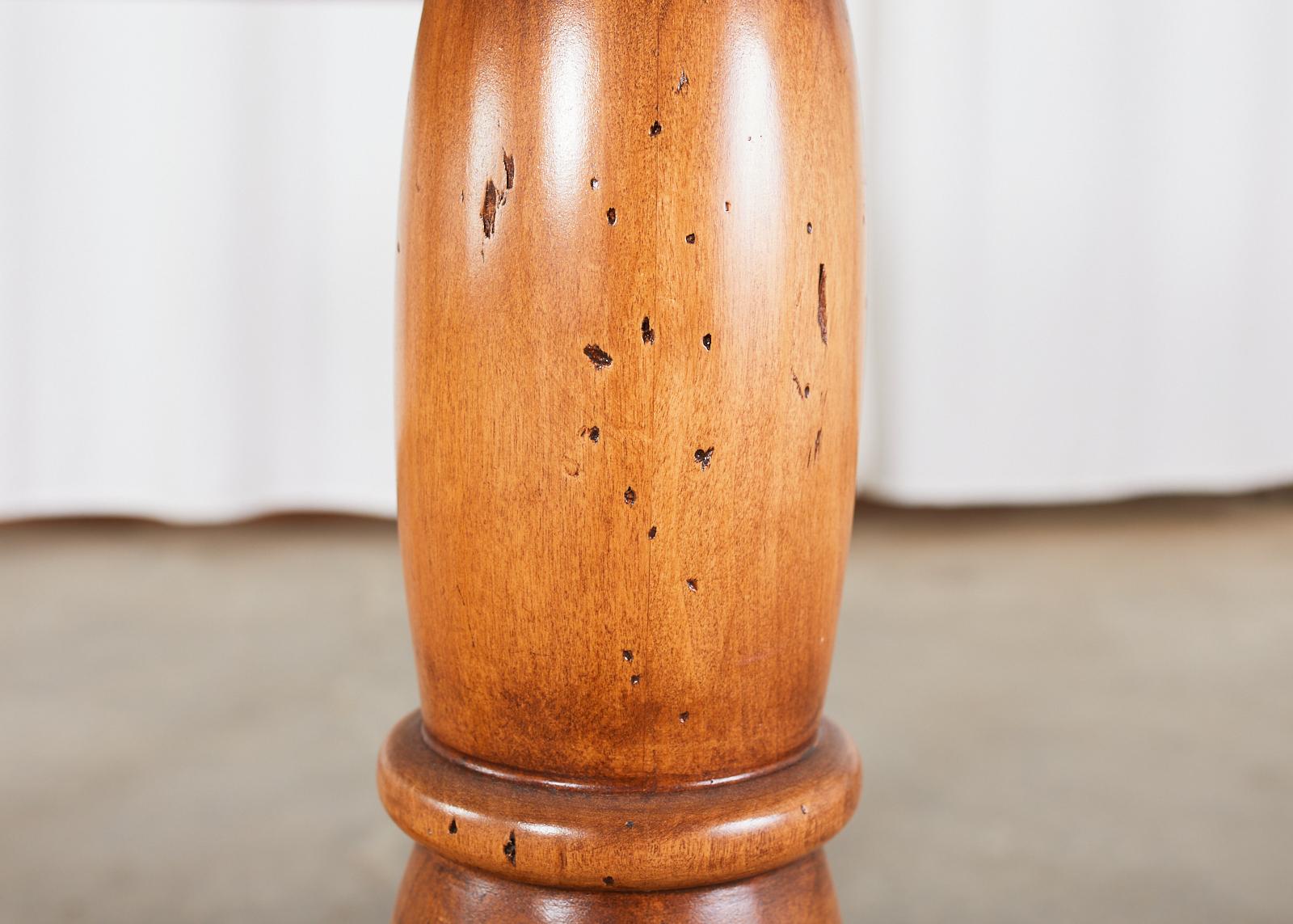 Country Provincial Style Round Pine Dining Table 8